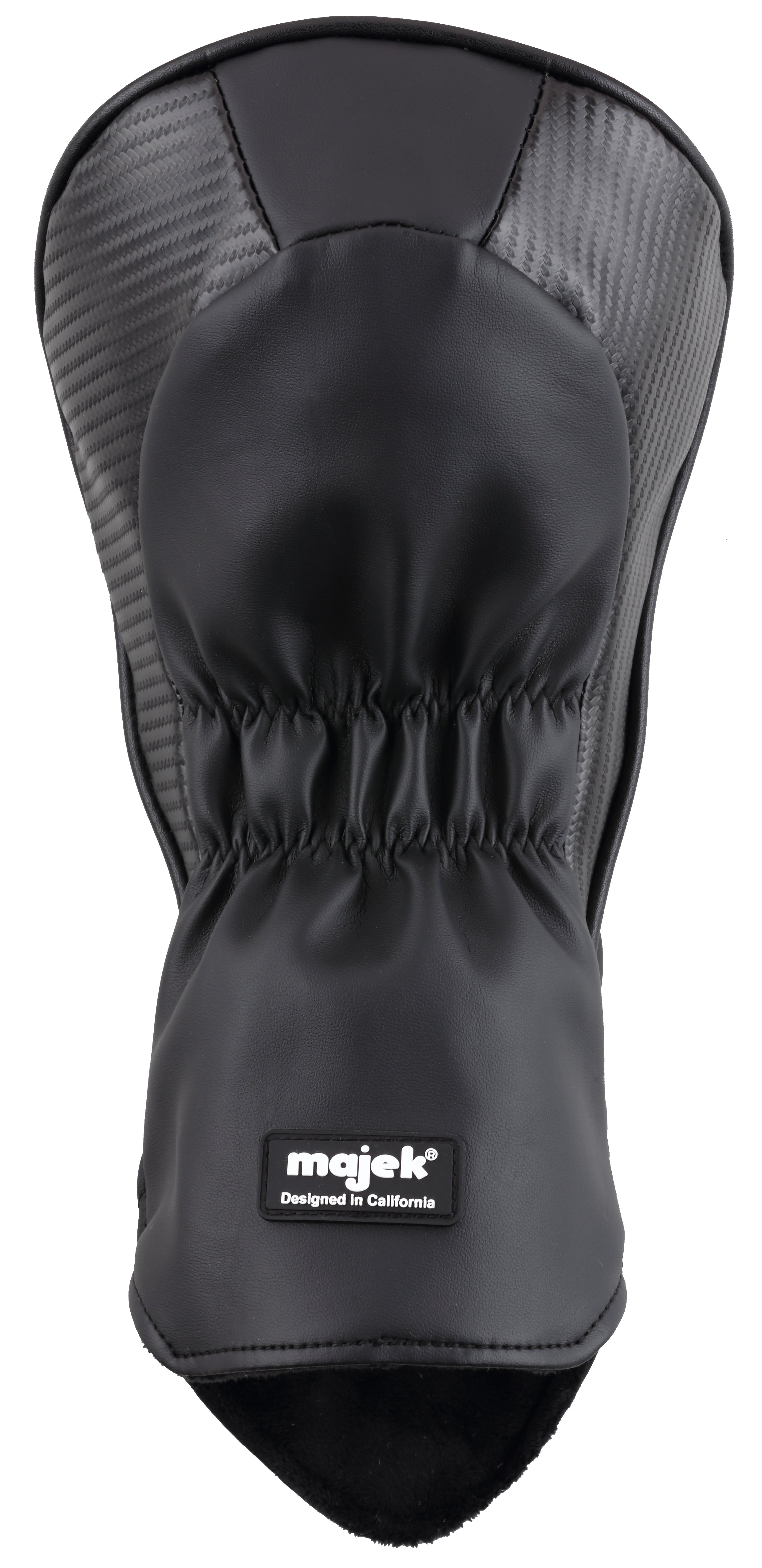 Majek Golf Clubs Premium Protective Black Rouge Style Quilted Texture #1 Driver Head Cover