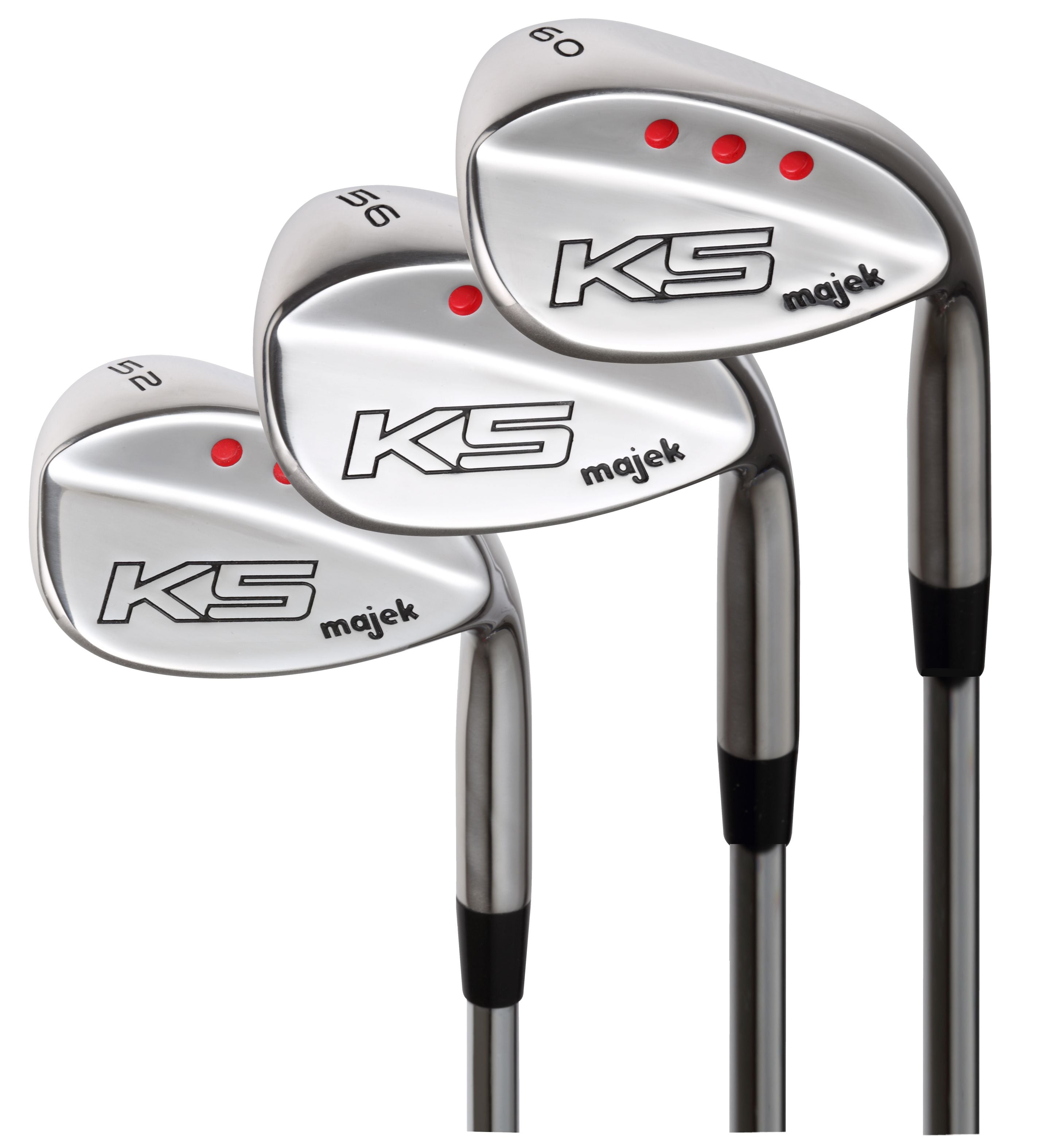 Majek K5 Golf Senior Men's Complete Wedge Set: 52° Gap Wedge (GW), 56° Sand Wedge (SW), 60° Lob Wedge (LW) Right Handed Senior Flex Graphite Shaft