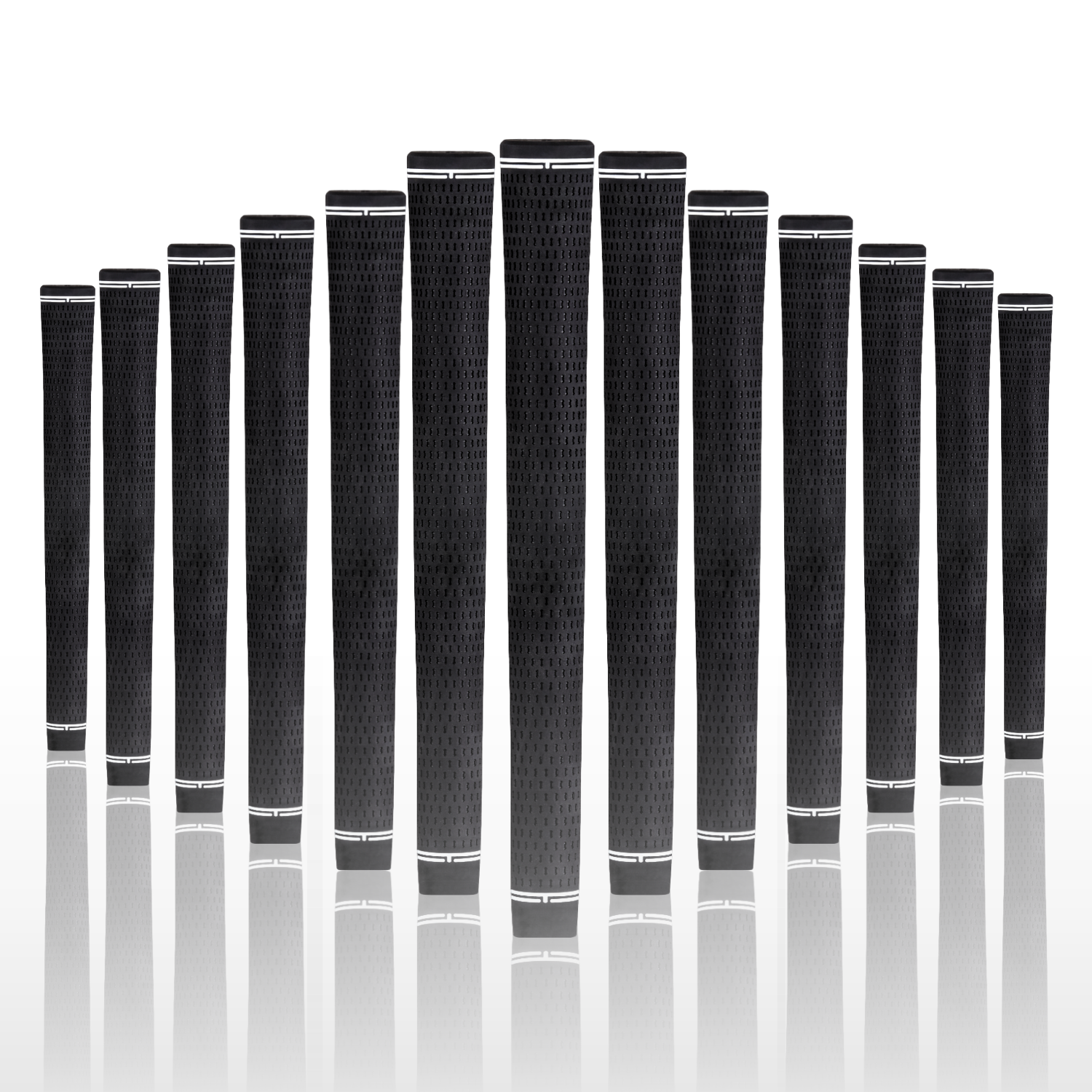Majek Golf Club Grips Super Jumbo Extra Large Tour 360 Degree Black - NO LOGO - Round .600 Extra Large XL XXL Great for Tall Golfers with Big Hands - Premium Rubber Golf Grips -High Traction