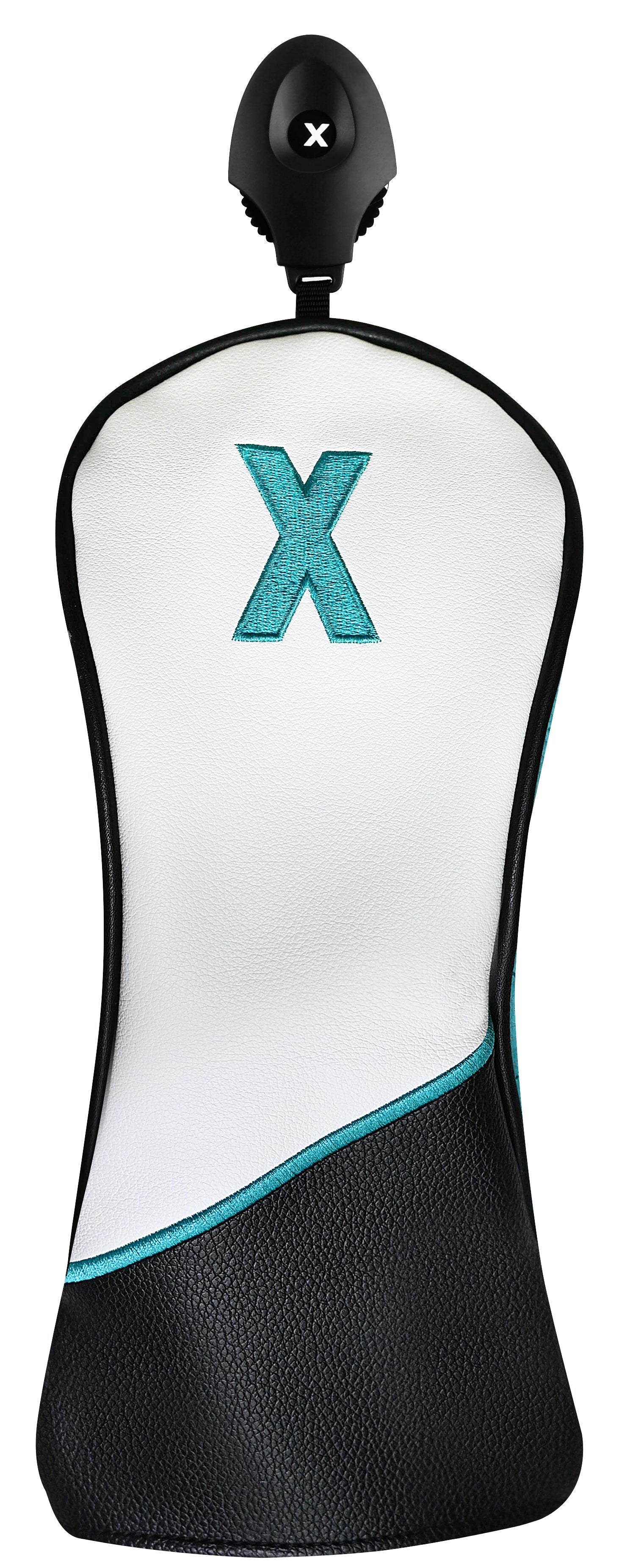 Majek Golf Clubs Premium Protective Teal White and Black Head Covers