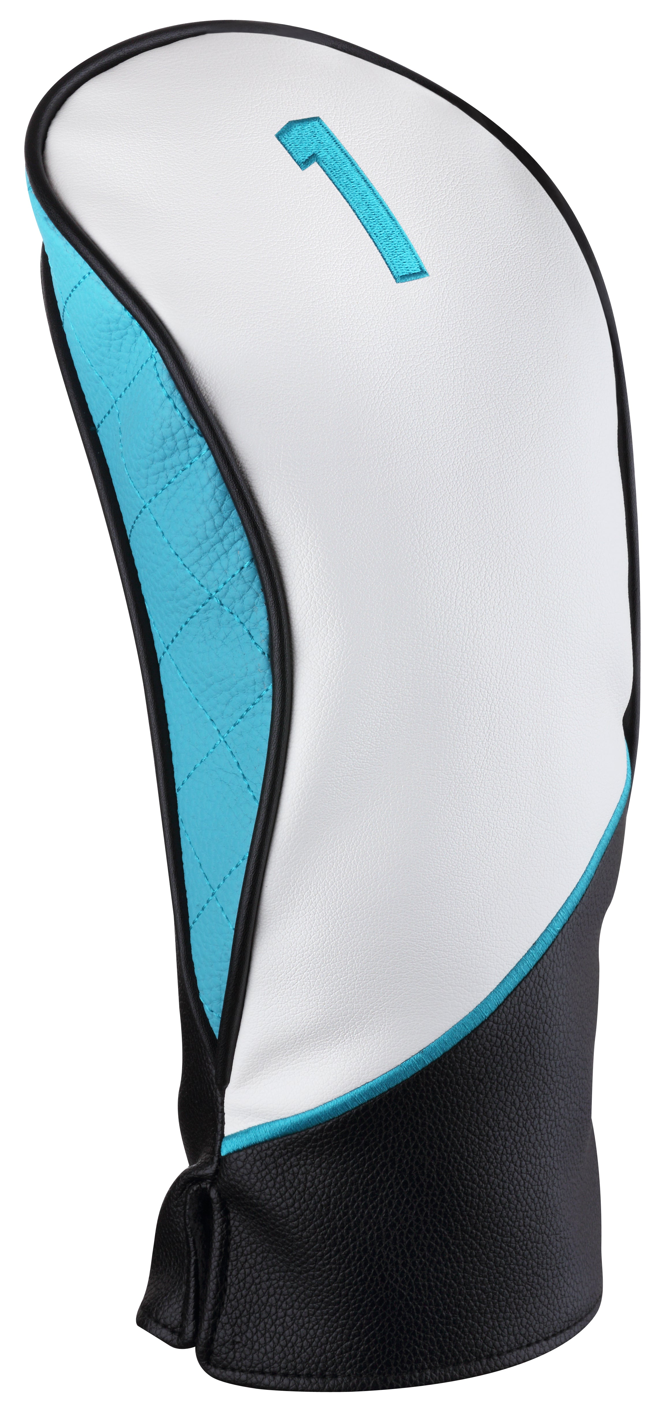 Majek Golf Clubs Premium Protective Teal White and Black Head Covers