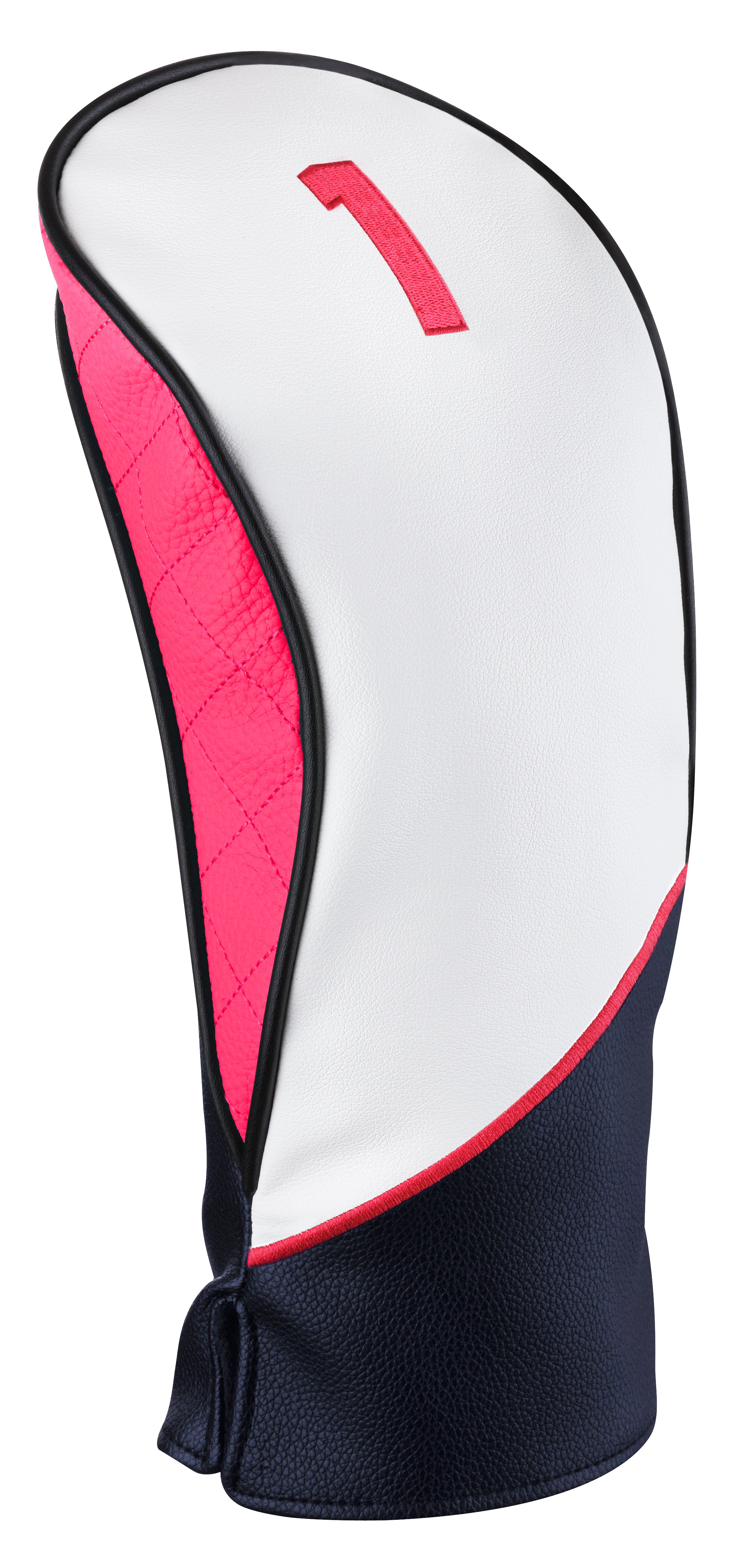 Majek Golf Clubs Premium Protective Navy Blue, Pink, White & Black Head Covers