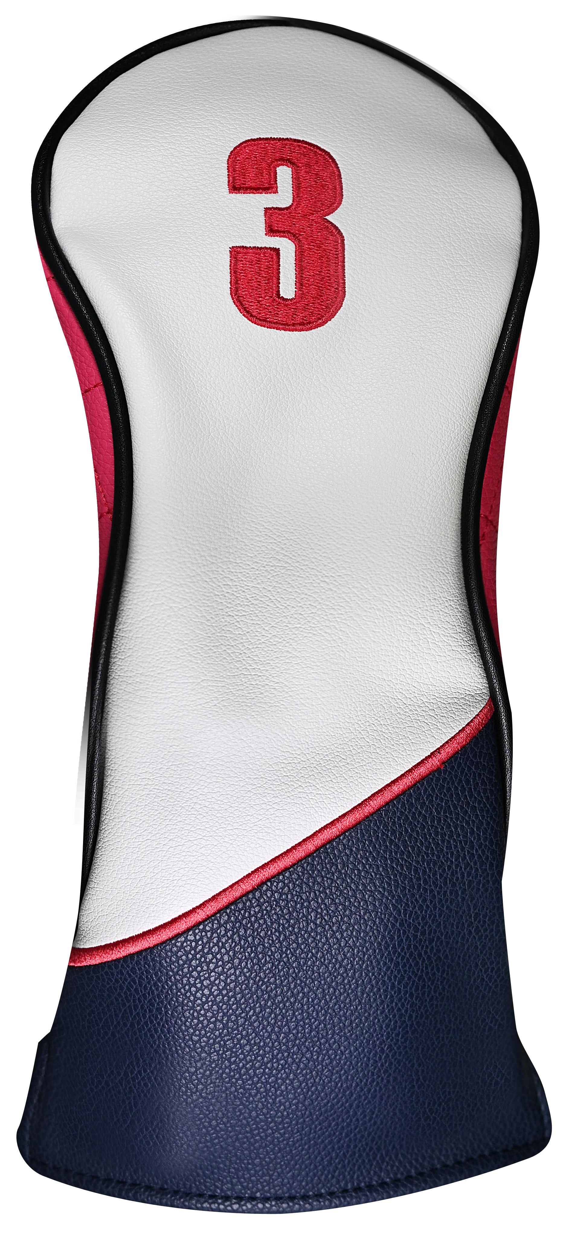 Majek Golf Clubs Premium Protective Navy Blue, Pink, White & Black Head Covers