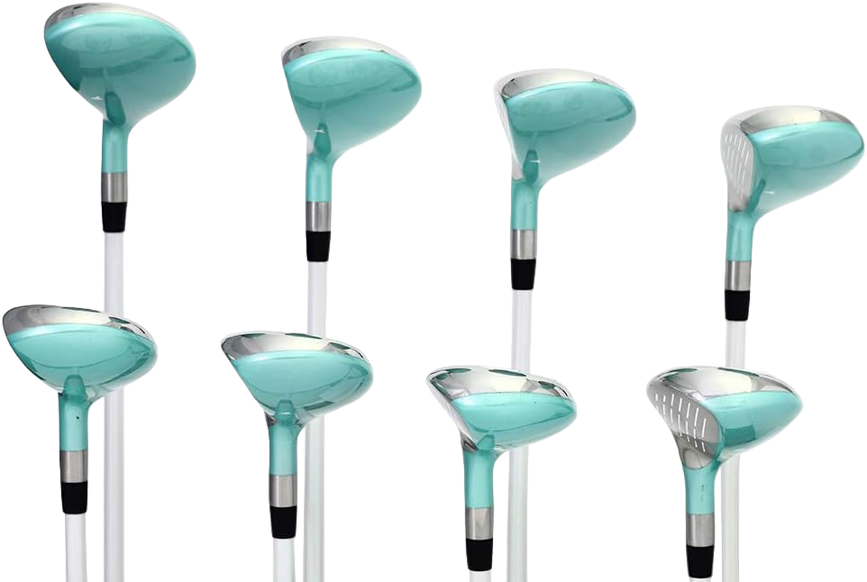 Majek K5s Teal Ladies Golf Hybrids Irons Set Womens All True Hybrid Ultra Light Weight Forgiving Includes 4-SW