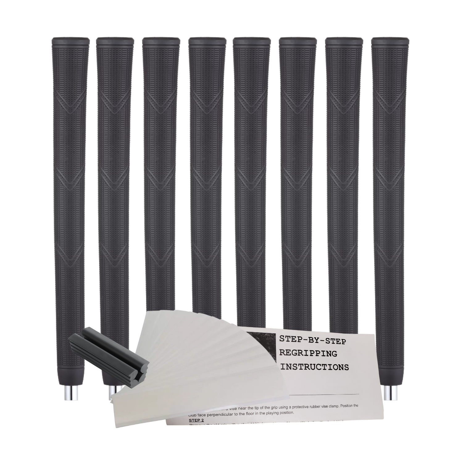 Grip Kit: Tape + Clamp Majek Golf Club Grips Super Jumbo Arthritic Extra Large Tour 360 Degree Black - NO LOGO - Round .600 Extra Large XL XXL Great for Tall Golfers with Big Hands - Premium Rubber Golf Grips -High Traction Grips