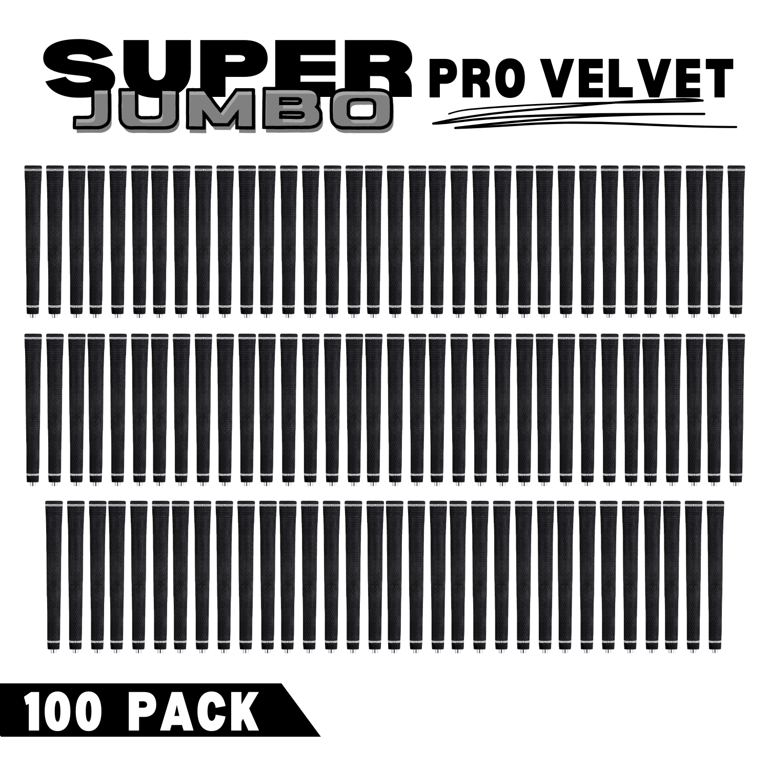 Majek Golf Club Grips Super Jumbo Extra Large Tour 360 Degree Black - NO LOGO - Round .600 Extra Large XL XXL Great for Tall Golfers with Big Hands - Premium Rubber Golf Grips -High Traction