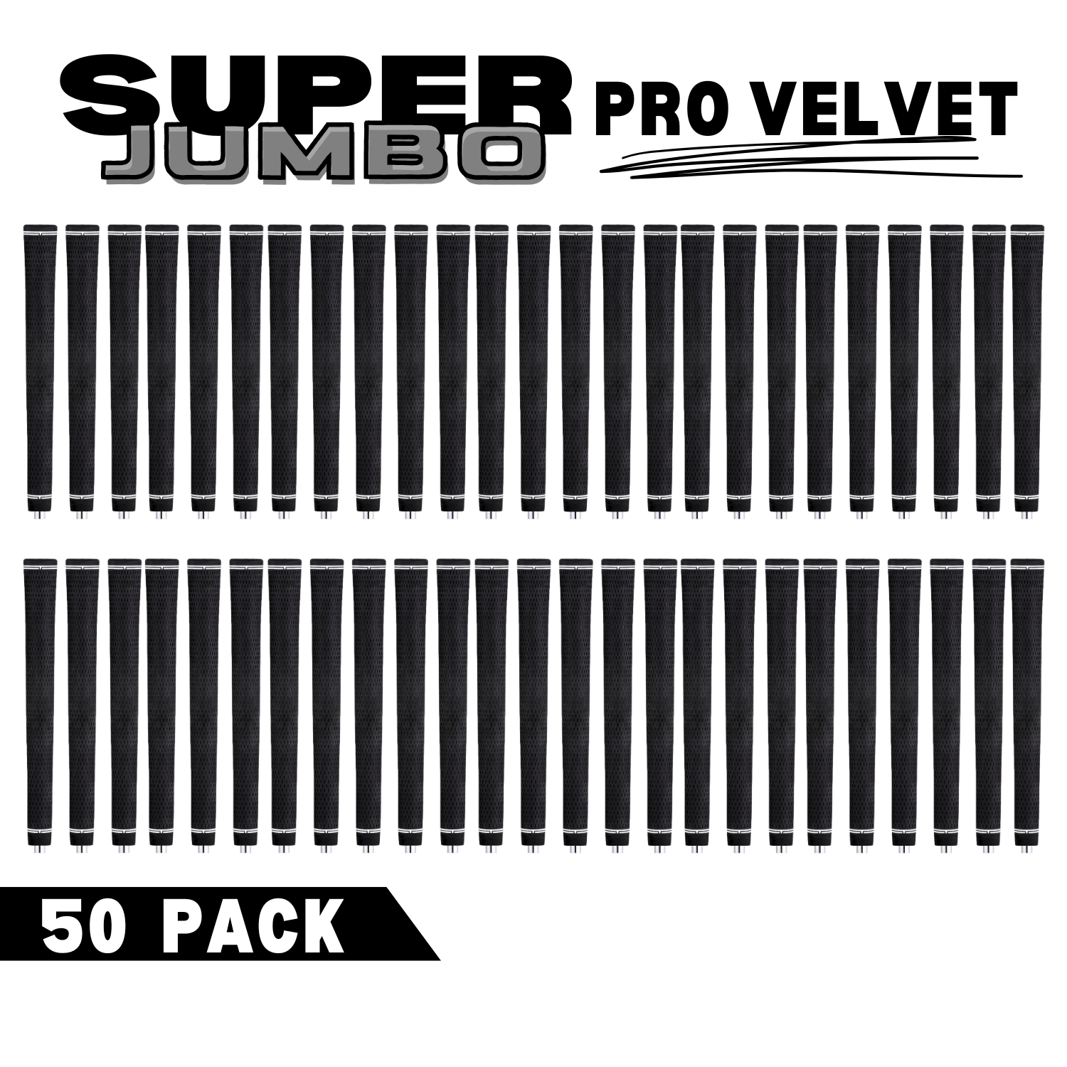 Majek Golf Club Grips Super Jumbo Extra Large Tour 360 Degree Black - NO LOGO - Round .600 Extra Large XL XXL Great for Tall Golfers with Big Hands - Premium Rubber Golf Grips -High Traction