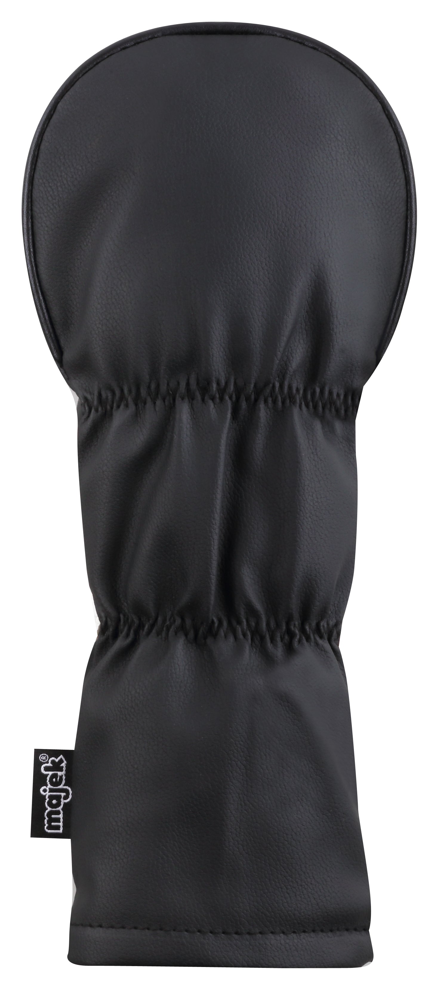 Majek Retro Golf Headcovers White Red and Black Vintage Leather Style 1 3 5 X H Driver Fairway and Hybrid Head Covers Fits 460cc Drivers Classic Look