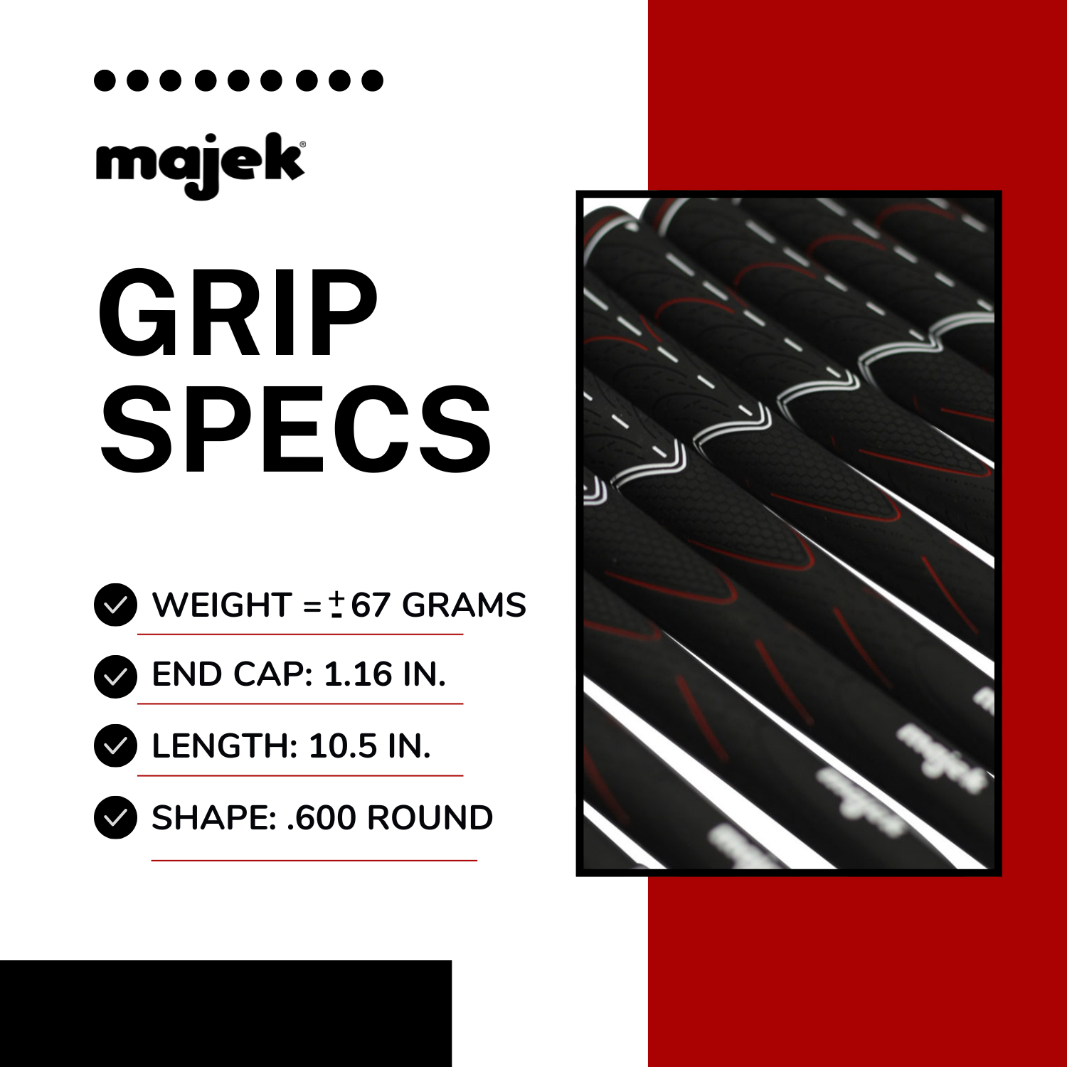 Majek K5 Men's Midsize Grips