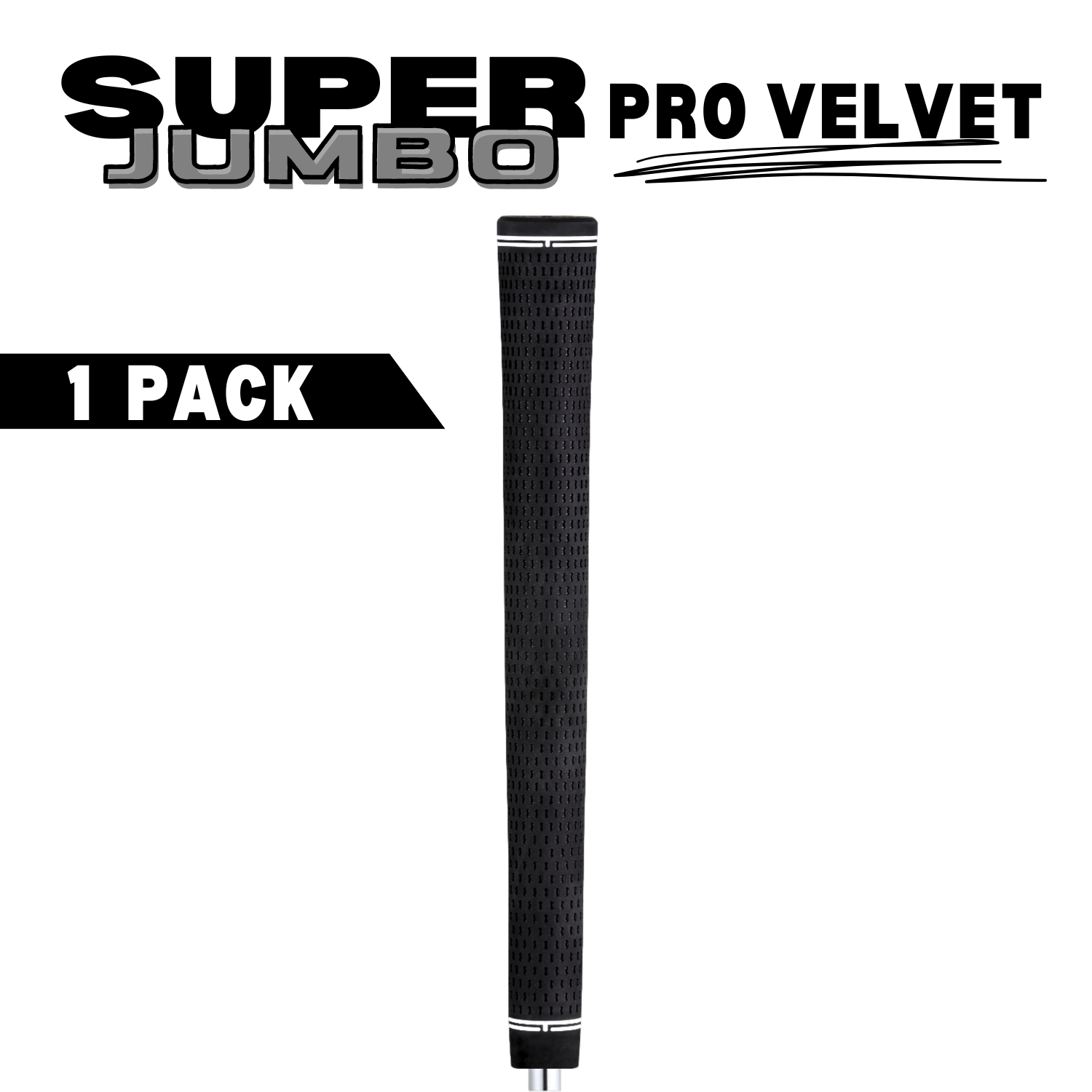 Majek Golf Club Grips Super Jumbo Extra Large Tour 360 Degree Black - NO LOGO - Round .600 Extra Large XL XXL Great for Tall Golfers with Big Hands - Premium Rubber Golf Grips -High Traction