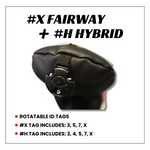 Majek Retro Golf Headcovers White Red and Black Vintage Leather Style 1 3 5 X H Driver Fairway and Hybrid Head Covers Fits 460cc Drivers Classic Look