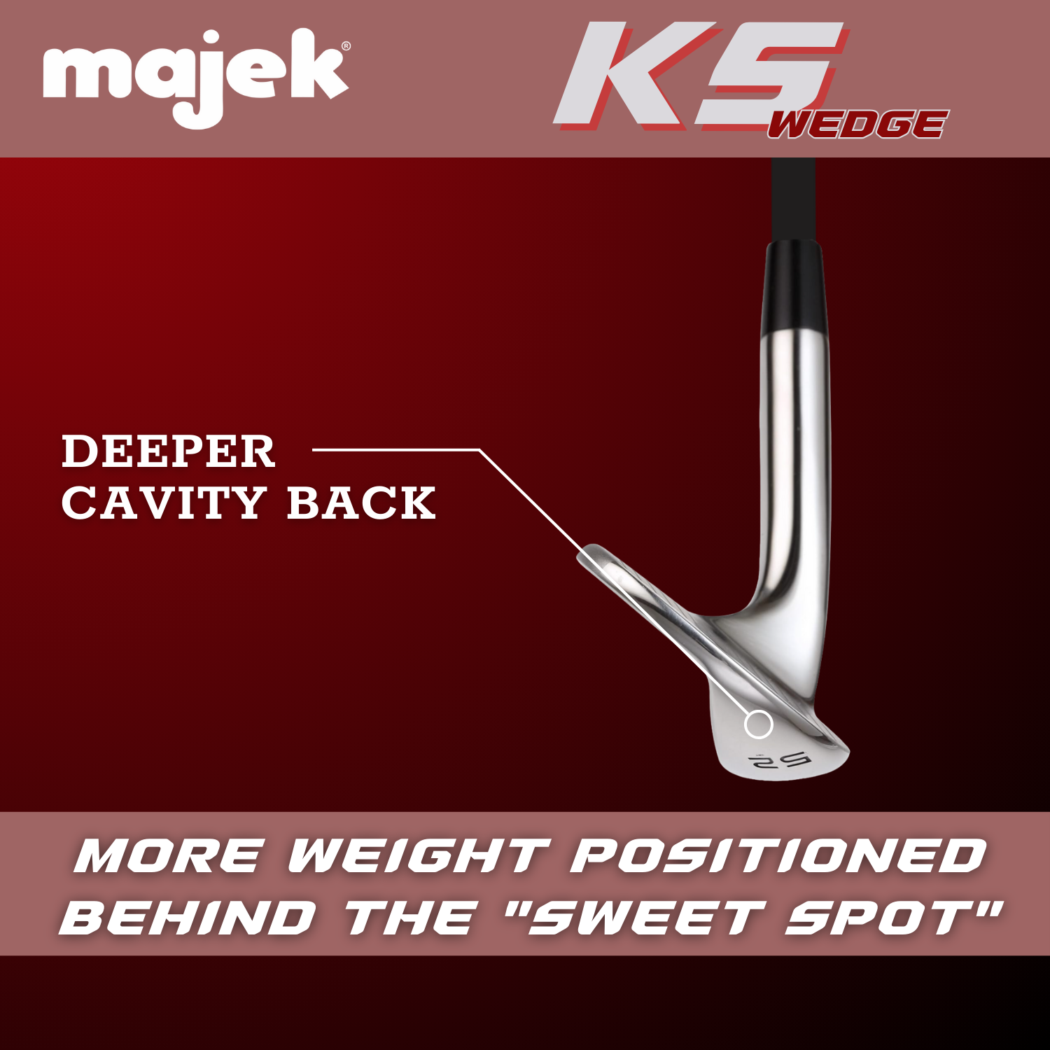 Majek K5 Golf Men's Complete Wedge Set: 52° Gap Wedge (GW), 56° Sand Wedge (SW), 60° Lob Wedge (LW) Right Handed Tall +1 inch Regular Flex Graphite Shaft