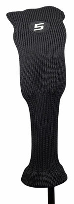 Majek All Hybrid Golf Club Black Sleek Tight Fit Headcover Set and Individual #3-SW Acrylic Head Covers