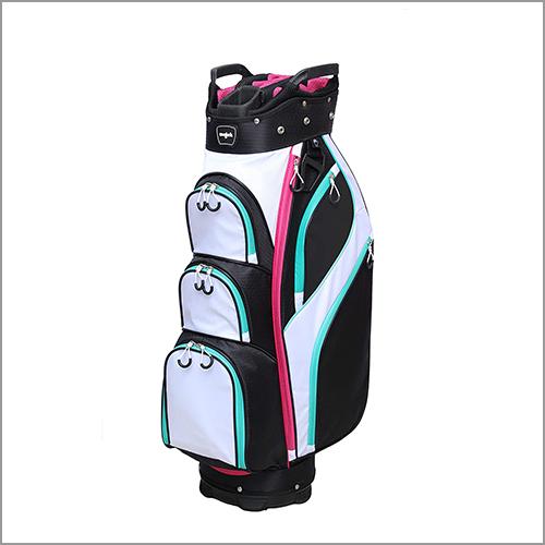 Majek Premium Black White Teal Pink Golf Bag – Majek Golf