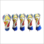 Majek Retro Golf Headcover Limited Edition Vintage Leather Style Psychedelic Colorful Groovy Custom Design #1 3 5 X H Driver Fairway Woods and Hybrid Head Cover