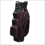 Majek Premium Black with Red Trim Golf Bag 9.5 inch 14-Way Friendly Separator Top with Putter Sleeve