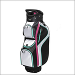 Majek Black White Teal Pink Golf Bag 9 inch 14-Way Friendly Separator Top