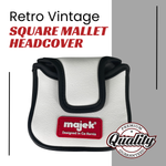 Majek Poker Black Diamond Retro Vintage Square-Shape Mallet Style Putter Head Cover