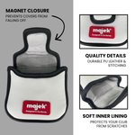 Majek Poker Black Diamond Retro Vintage Square-Shape Mallet Style Putter Head Cover