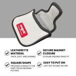 Majek Poker Black Diamond Retro Vintage Square-Shape Mallet Style Putter Head Cover