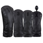 Majek Golf Clubs Premium Protective Black Body & Black Striped Head Covers