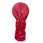 Majek Retro Golf Headcovers Red with White and Blue Stripe Vintage Leather Style 1 3 H Driver Fairway and Hybrid Head Covers Fits 460cc Drivers Classic Look