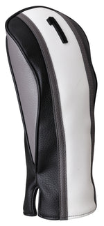 Majek Golf Clubs Premium Protective White Grey & Black Striped Head Covers