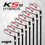 Senior Single Length - One Length Men's Majek Golf All Hybrid Complete Full Set, which Includes: #3 4 5 6 7 8 9 PW Senior Flex Total of 8 Right Handed New Utility “A” Flex Clubs