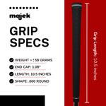 Majek Black Midsize No Logo Grips