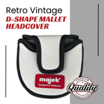 Majek Poker Black Diamond Retro Vintage D-Shape Mallet Style Putter Head Cover
