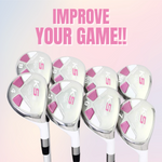 Majek K5s Pearl Ladies Golf Hybrids Irons Set Womens All True Hybrid Ultra Light Weight Forgiving Includes 4-SW