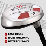 Senior Single Length - One Length Men's Majek Golf All Hybrid Complete Full Set, which Includes: #3 4 5 6 7 8 9 PW Senior Flex Total of 8 Right Handed New Utility “A” Flex Clubs