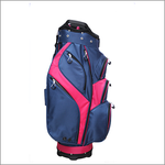 Majek Premium Navy Blue Pink Golf Bag 9.5 inch 14-Way Friendly Separator Top with Putter Sleeve