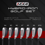 Majek MX4 Regular Flex Men's Standard Hybrid Iron Set: 4-PW