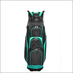 Majek Premium Black Teal Golf Bag 9.5 inch 14-Way Friendly Separator Top with Putter Sleeve
