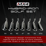 Majek MX4 Regular Flex Men's Standard Hybrid Iron Set: 4-PW