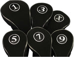 Majek Black Golf Zipper Driver + Fairway Woods Headcovers