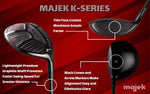 Mens Majek K Series High Launch 460cc 10.5° Driver 3 5 Metal Fairway Wood Set Golf Clubs Right Handed