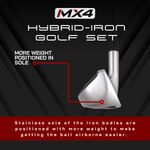 Majek MX4 Regular Flex Men's Standard Hybrid Iron Set: 4-PW