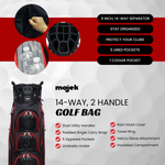 Majek Regular Men's Golf Package: 12.5 Driver + #3 Wood + 4,6,8,PW Hybrid Set + P-200 Blade Putter with Headcovers and Golf Bag