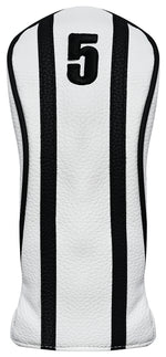 Majek Golf Clubs Premium Protective White & Black Head Covers
