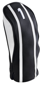 Majek Golf Clubs Premium Protective Black& White Striped  Driver and Fairway Wood Head Covers #1/3/5/X