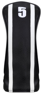 Majek Golf Clubs Premium Protective Black& White Striped  Driver and Fairway Wood Head Covers #1/3/5/X