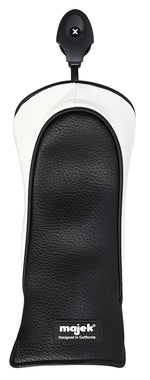 Majek Golf Clubs Premium Protective Black& White Striped  Driver and Fairway Wood Head Covers #1/3/5/X