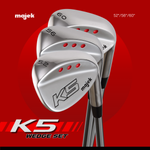 Majek K5 Golf Men's Complete Wedge Set: 52° Gap Wedge (GW), 56° Sand Wedge (SW), 60° Lob Wedge (LW) Right Handed Regular Flex Steel Shaft