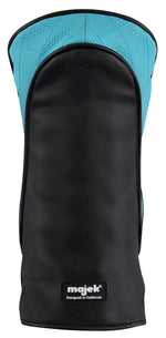 Majek Golf Clubs Premium Protective Teal White and Black Head Covers