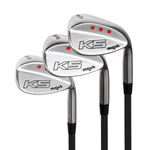 Majek K5 Golf Men's Complete Wedge Set: 52° Gap Wedge (GW), 56° Sand Wedge (SW), 60° Lob Wedge (LW) Right Handed Tall +1 inch Regular Flex Graphite Shaft
