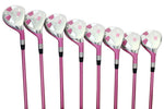 Majek K5s Pink Ladies Golf Hybrids Irons Set Womens All True Hybrid Ultra Light Weight Forgiving Includes 4-SW