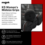 Majek K5 Women's Tour Pro Black 13 Piece Golf Grips