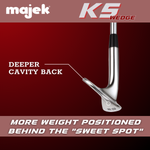 Majek K5 Golf Men's Complete Wedge Set: 52° Gap Wedge (GW), 56° Sand Wedge (SW), 60° Lob Wedge (LW) Right Handed Stiff Flex Steel Shaft
